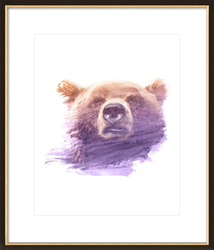 BEAR SUPERIMPOSED WATERCOLOR by Emiliano Deificus for Artfully Walls