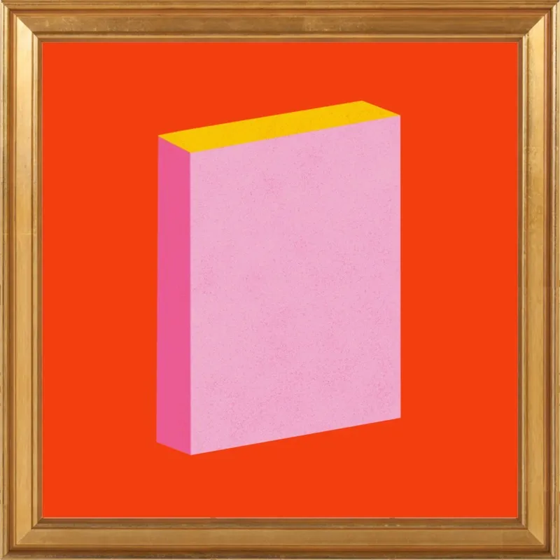 Color Books 3, Scarlet, Pink & Gold by Jessica Poundstone for Artfully Walls