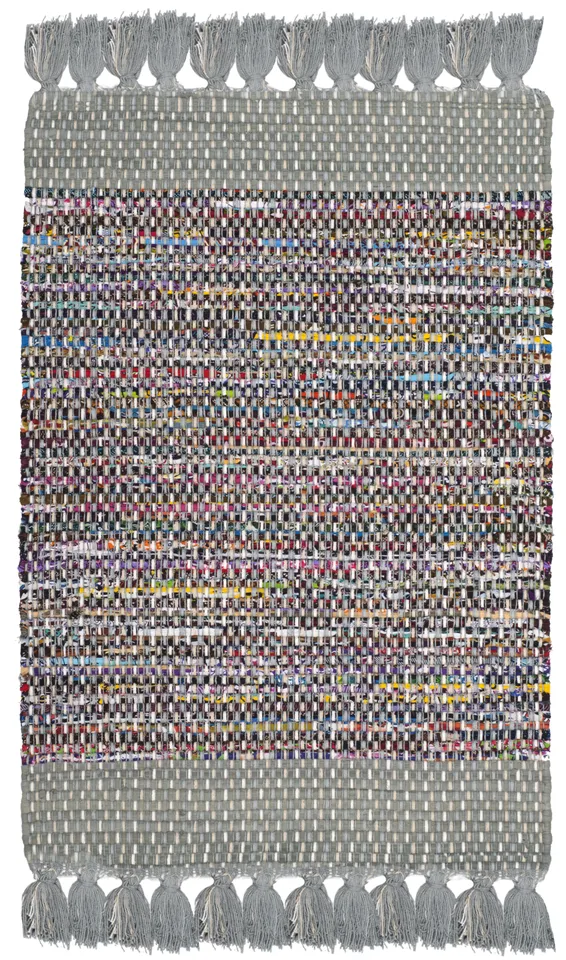Arlo Home Hand Woven Area Rug, MTK972A, Grey/Multi,  2' 6" X 4'