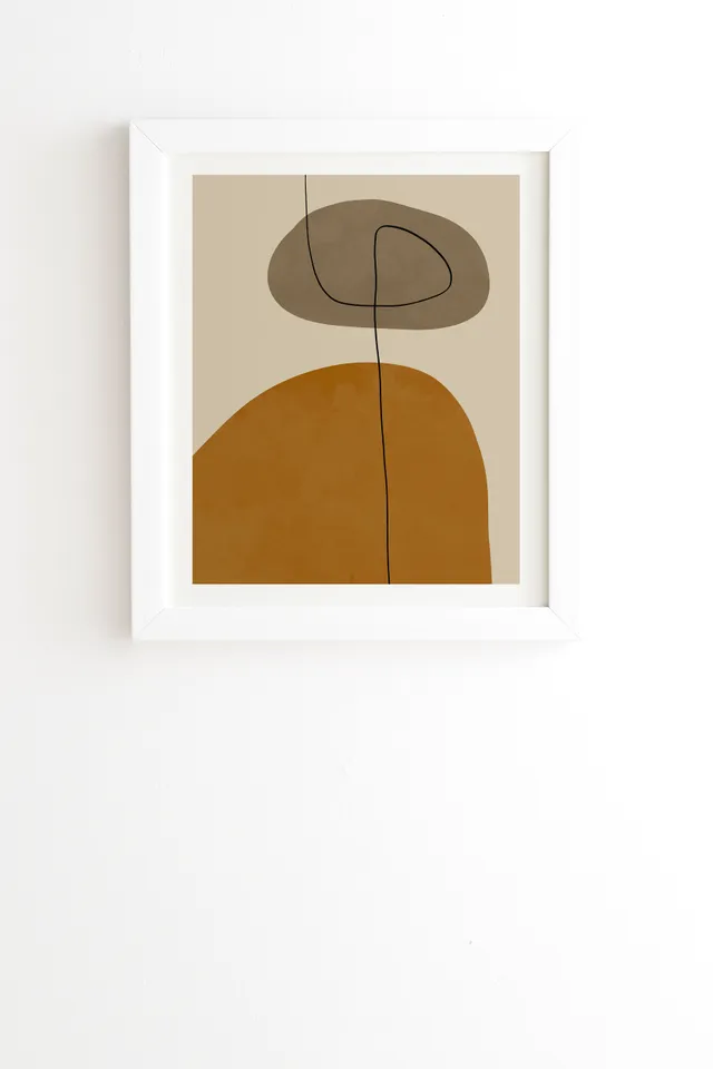 Organic Abstract Shapesii by Alisa Galitsyna - Framed Wall Art Basic White 12" x 12"