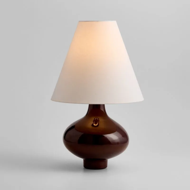 Stafford Bordeaux Ceramic Table Lamp with Fabric Shade 24"