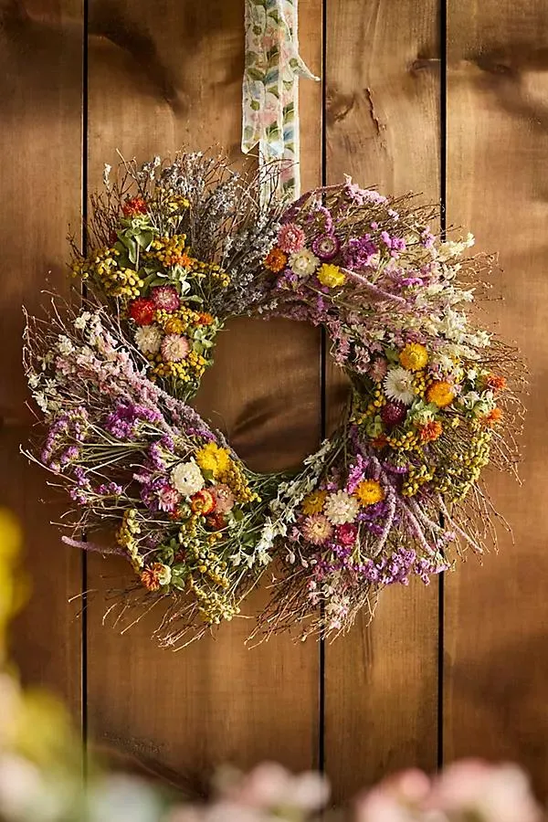 Tansy Garden Dried Wreath