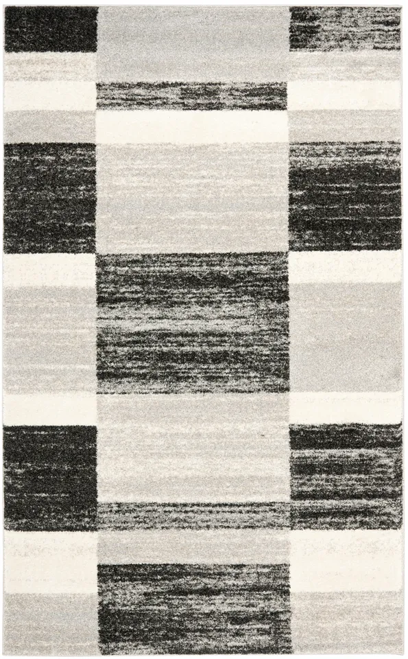 Arlo Home Woven Area Rug, RET2692-9079, Black/Light Grey,  5' X 8'