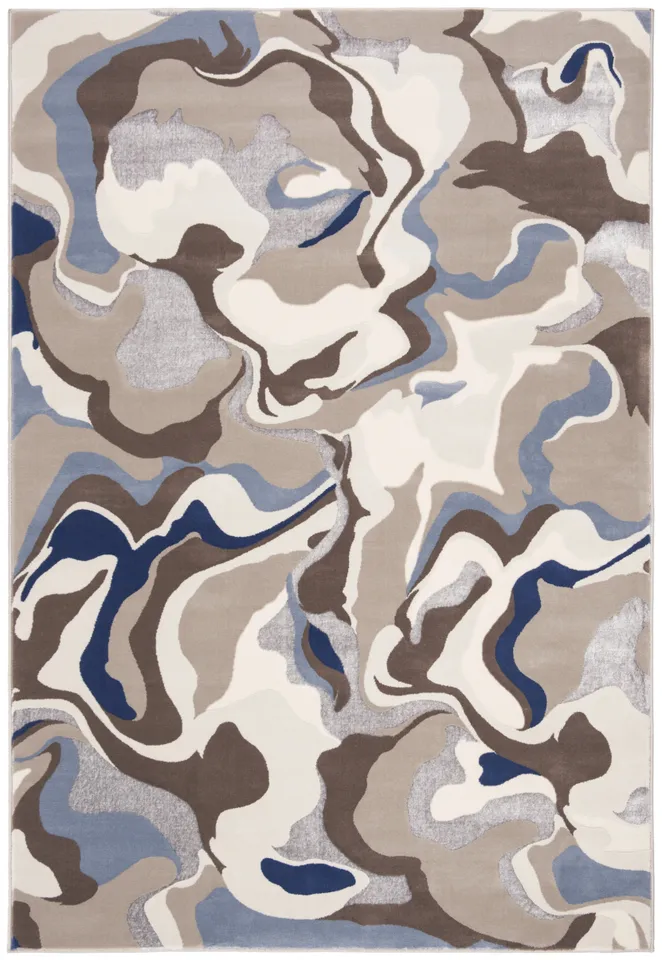 Arlo Home Woven Area Rug, VGE312K, Taupe/Blue,  5' 1" X 7' 6"