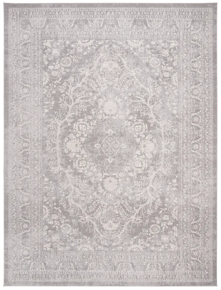 Arlo Home Woven Area Rug, RFT668G, Light Grey/Cream,  8' X 10'