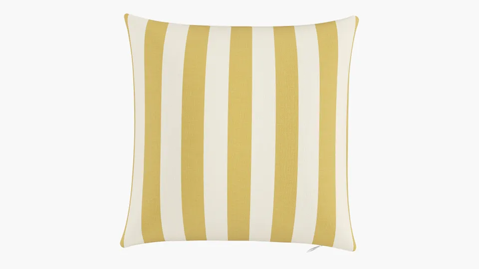 Throw Pillow 16", Citrine Cabana Stripe, 16" x 16"