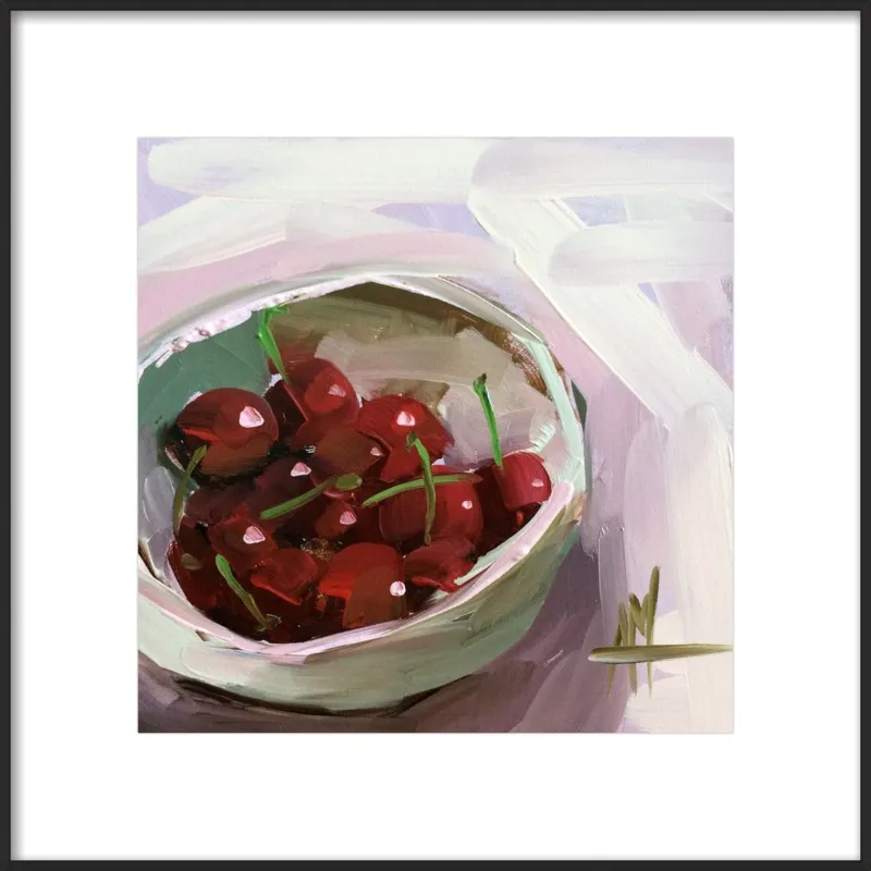 bowl of cherries no. 7 by Angela Moulton for Artfully Walls