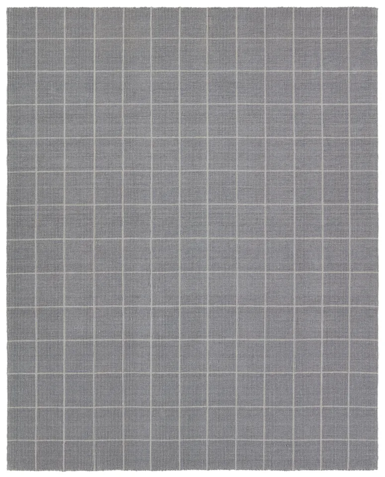Club Handmade Striped Silver Area Rug (5'X8')