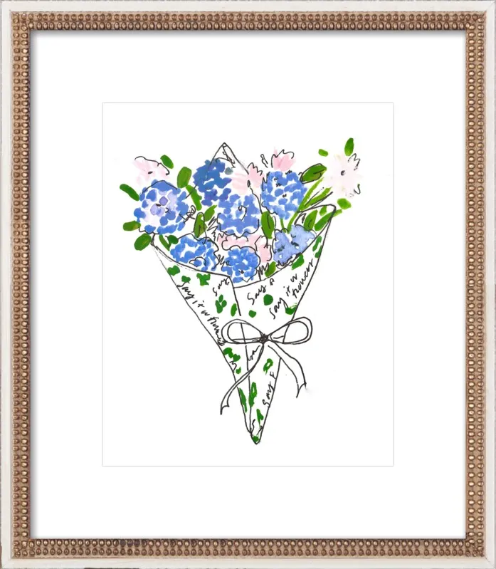 Bodega Flowers in Blue by Larsen McDowell for Artfully Walls