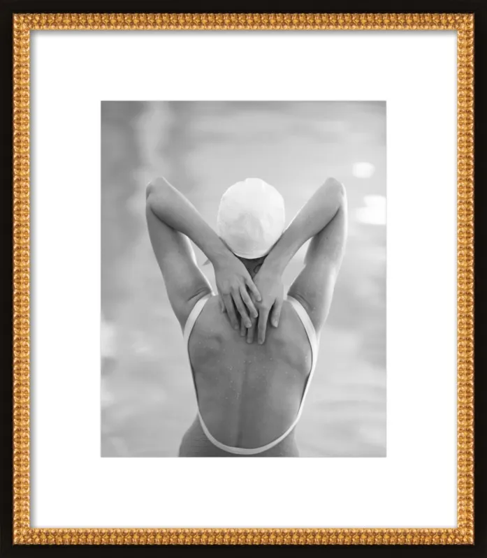 The Swimmer with a white  cap by Lucy Snowe for Artfully Walls