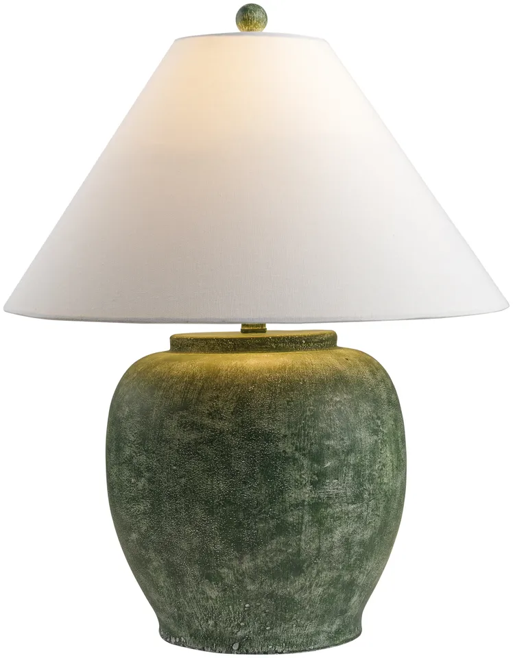 Forest  Hand Painted 26"H x 20"W x 20"D Accent Table Lamp