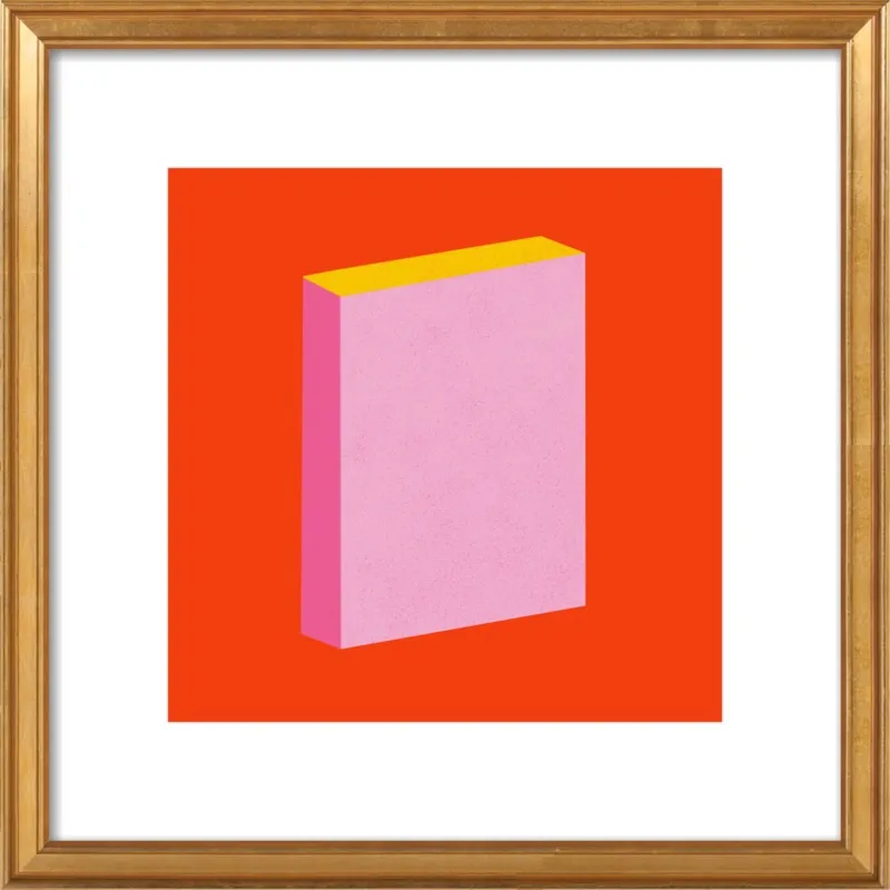 Color Books 3, Scarlet, Pink & Gold by Jessica Poundstone for Artfully Walls