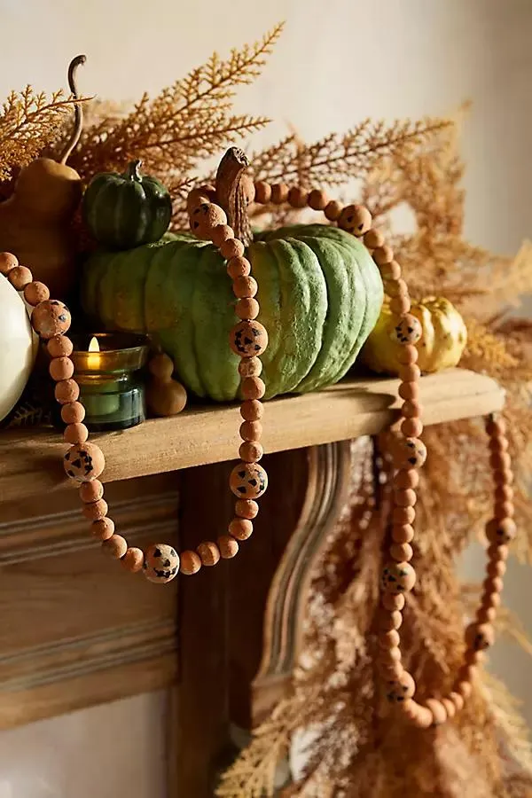 Wooden Pumpkin Garland