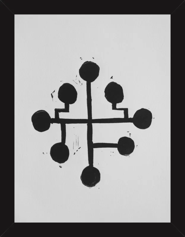 Geometric Midcentury Atomic Print by Stacy Rajab for Artfully Walls