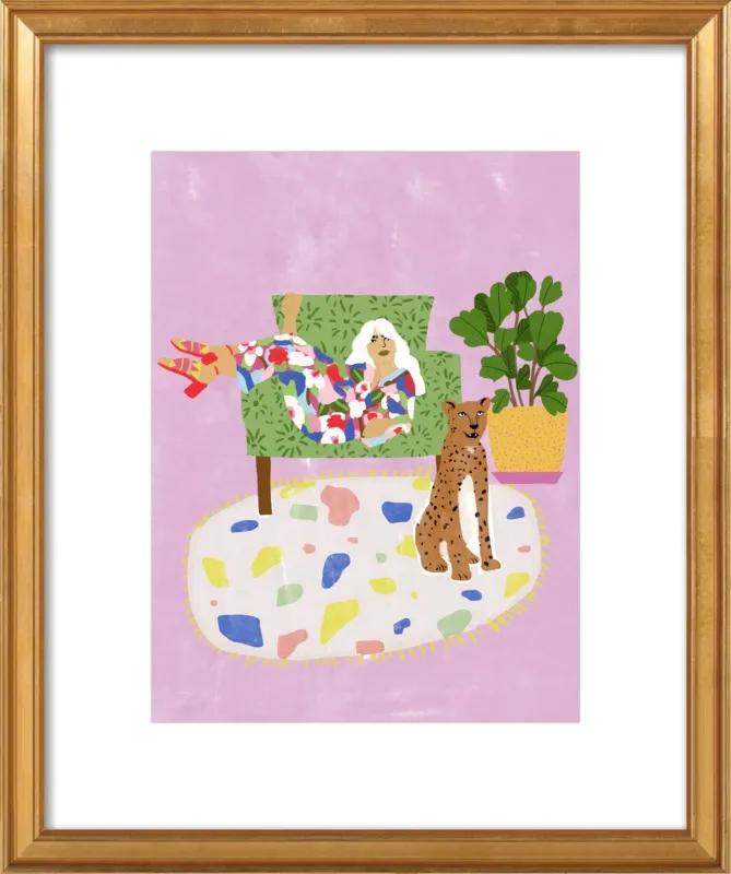 Lady and her tiger by Alja Horvat for Artfully Walls