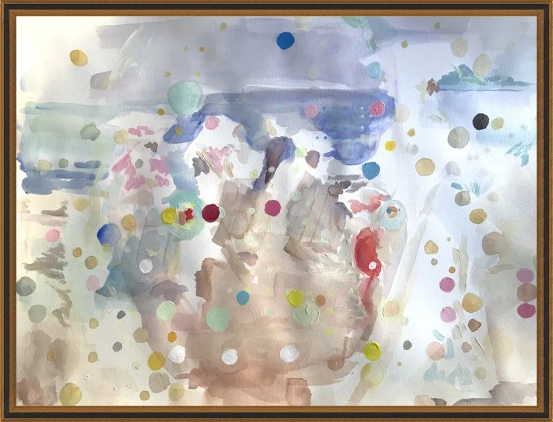 Beach scene (from memory)  by Hannah Dean for Artfully Walls