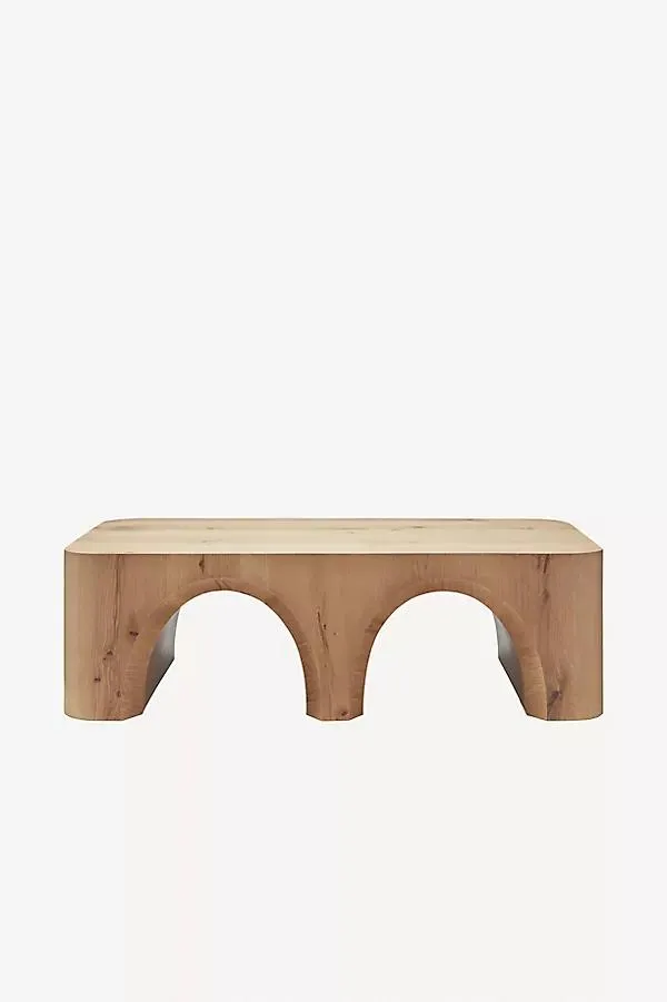 Grayson Arched Oak Coffee Table