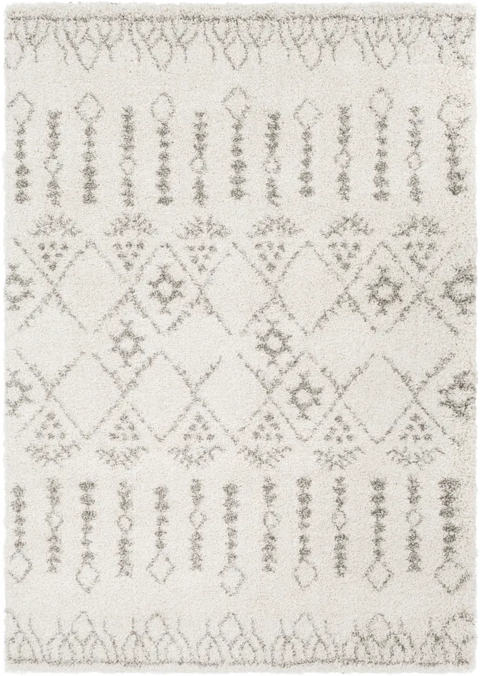 Serengeti Shag Beige Indoor 5'3" x 7'3" Machine Woven Rug
