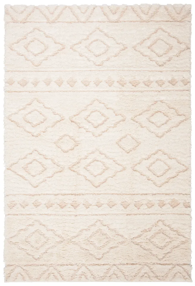 Arlo Home Woven Area Rug, SPG513D, Ivory/Beige,  4' X 6'