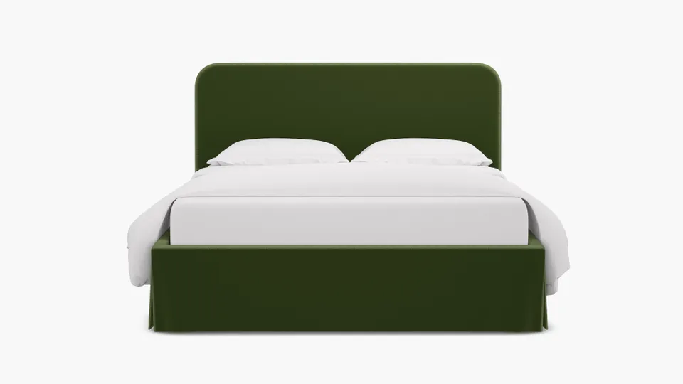 Skirted Platform Bed, Essex Performance Velvet, King