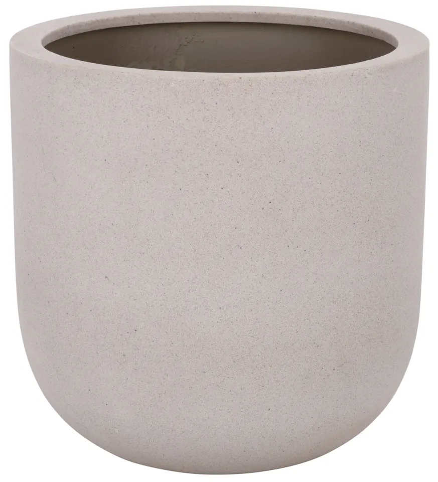 Ethan Low Wide Planter Pot - Beige