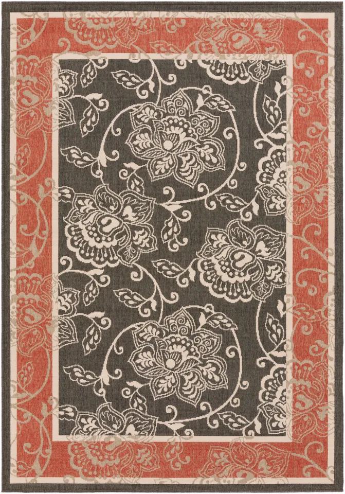 Alfresco Brown Outdoor 8'10" x 12'10" Machine Woven Rug