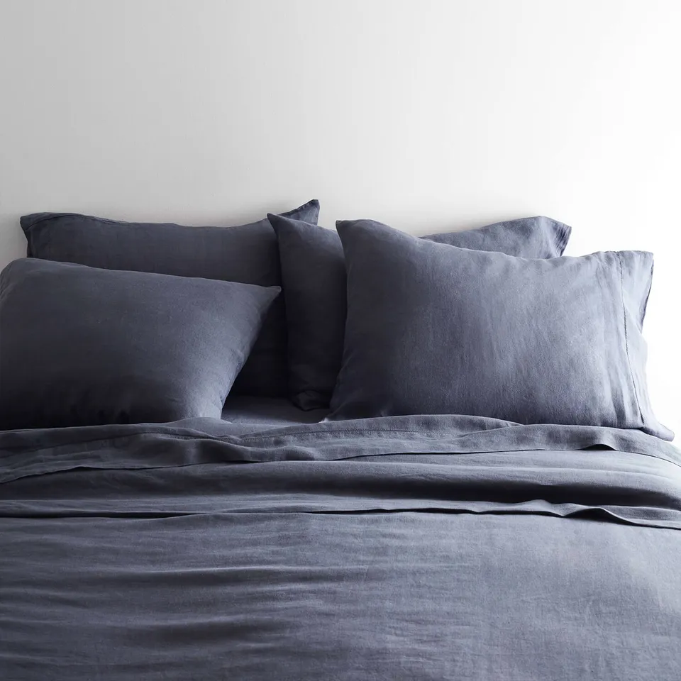 The Citizenry Stonewashed Linen Bed Bundle | King | Slate Blue