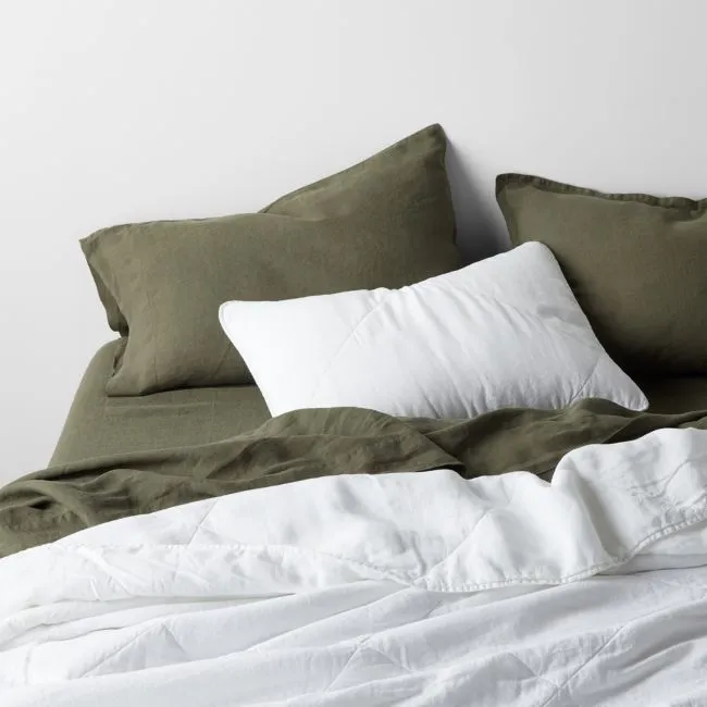 European Linen Crisp White Full/Queen Quilt