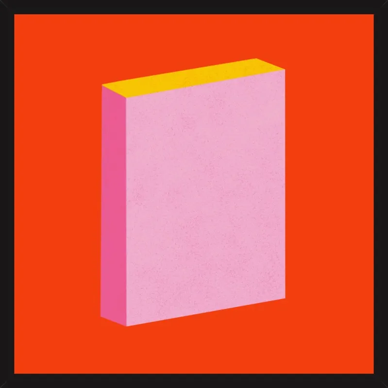 Color Books 3, Scarlet, Pink & Gold by Jessica Poundstone for Artfully Walls