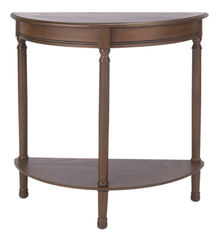 Tinsley Half Round Console Table - Brown