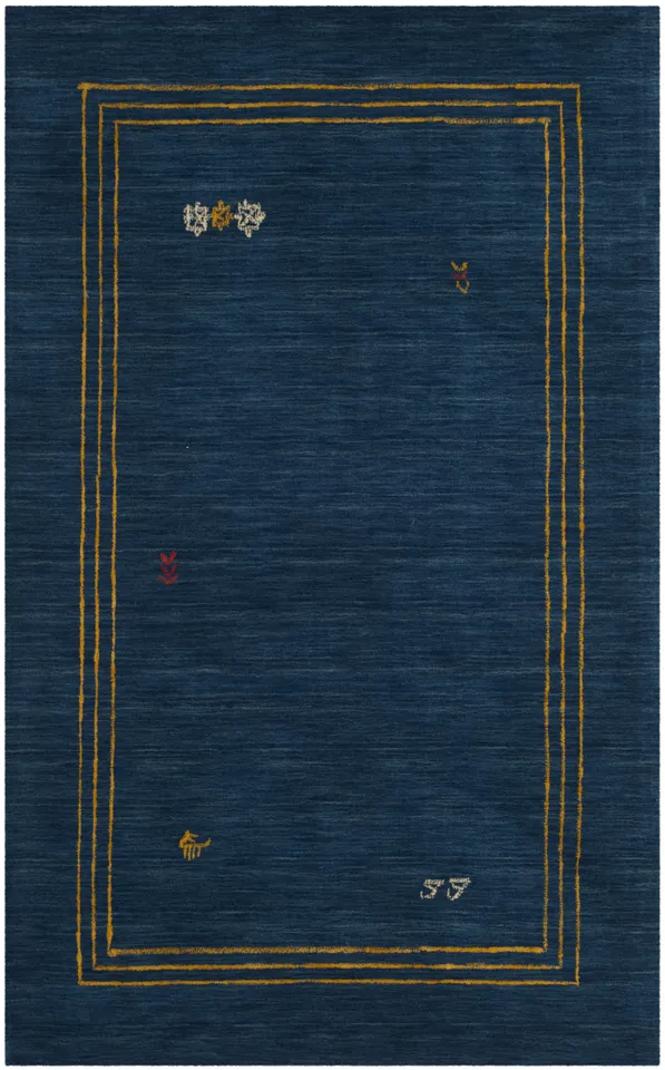 Arlo Home Hand Loomed Area Rug, HIM588A, Blue/Multi,  4' X 6'