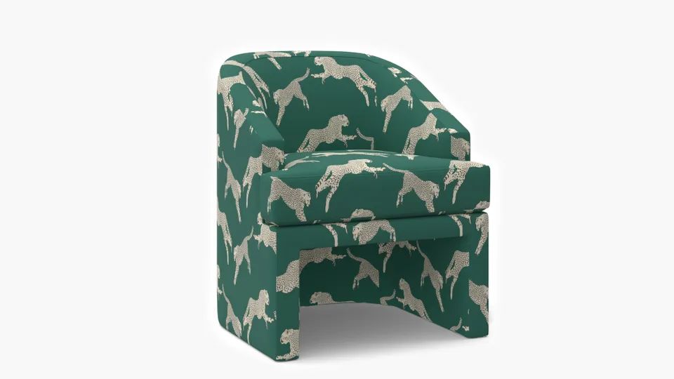 Arco Dining Chair, Polo Green Cheetah