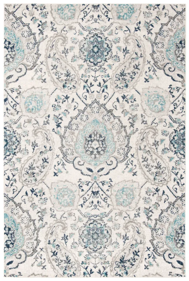 Arlo Home Woven Area Rug, MAD600C, Cream/Light Grey,  5' 1" X 7' 6"