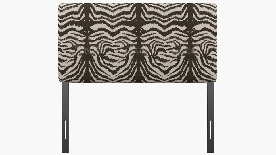 Square Back Headboard, Zebra, Full