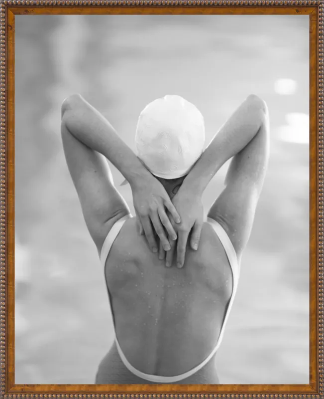 The Swimmer with a white  cap by Lucy Snowe for Artfully Walls