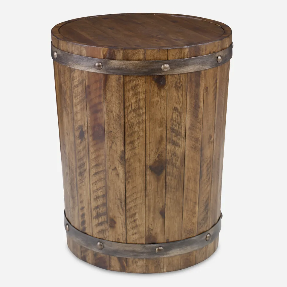 Ceylon Wine Barrel Side Table