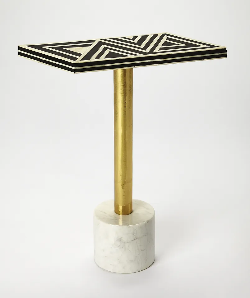 Draper Black Bone Inlay Side Table