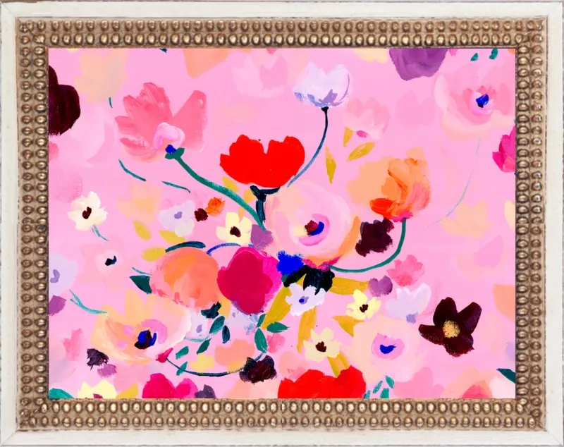 Pink Posey by KT Smail for Artfully Walls