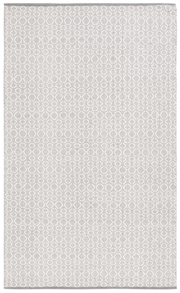 Safavieh Couture Vermont Collection Flat Weave Area Rug, Grey / Ivory, 4' x 6'
