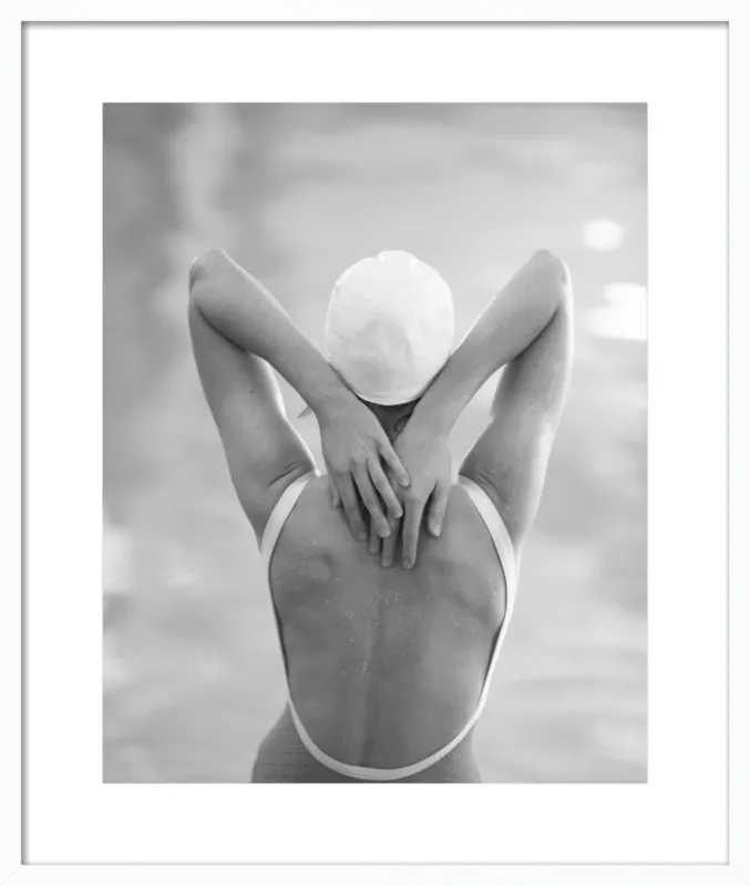 The Swimmer with a white  cap by Lucy Snowe for Artfully Walls
