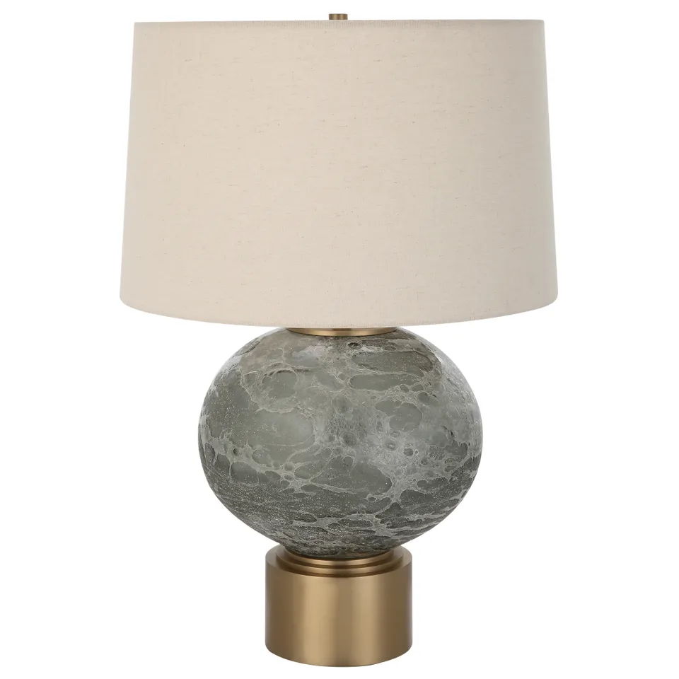 Lunia Gray Glass Table Lamp