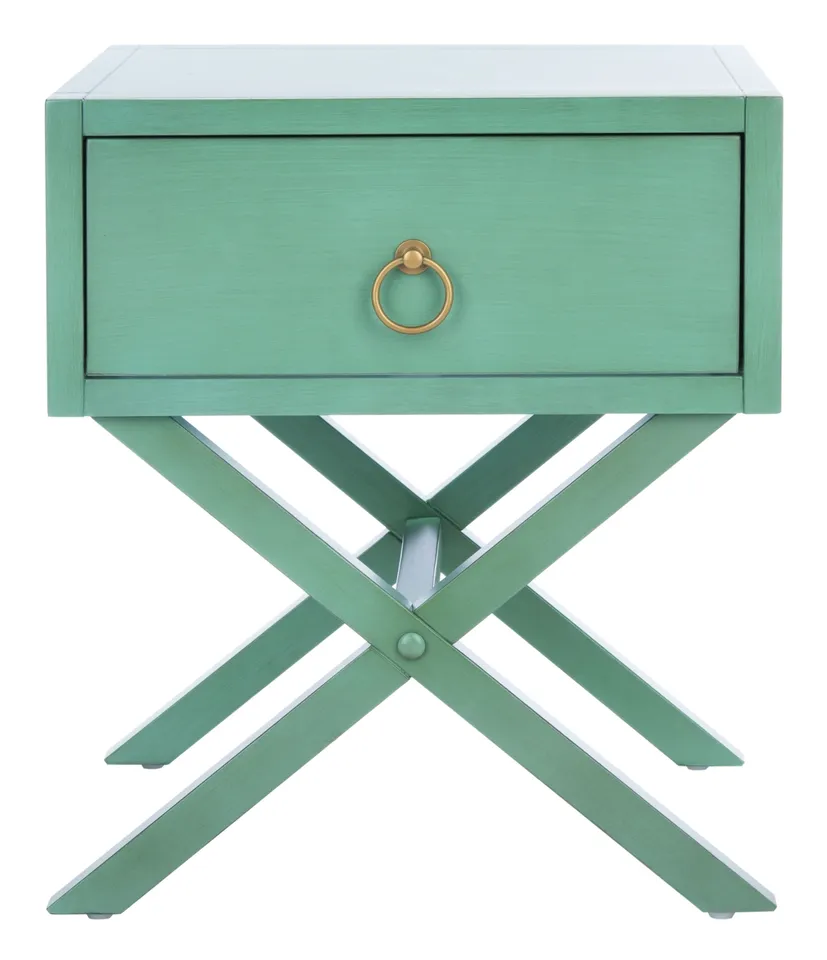 Odilia 1 Drawer Nightstand - Turquoise
