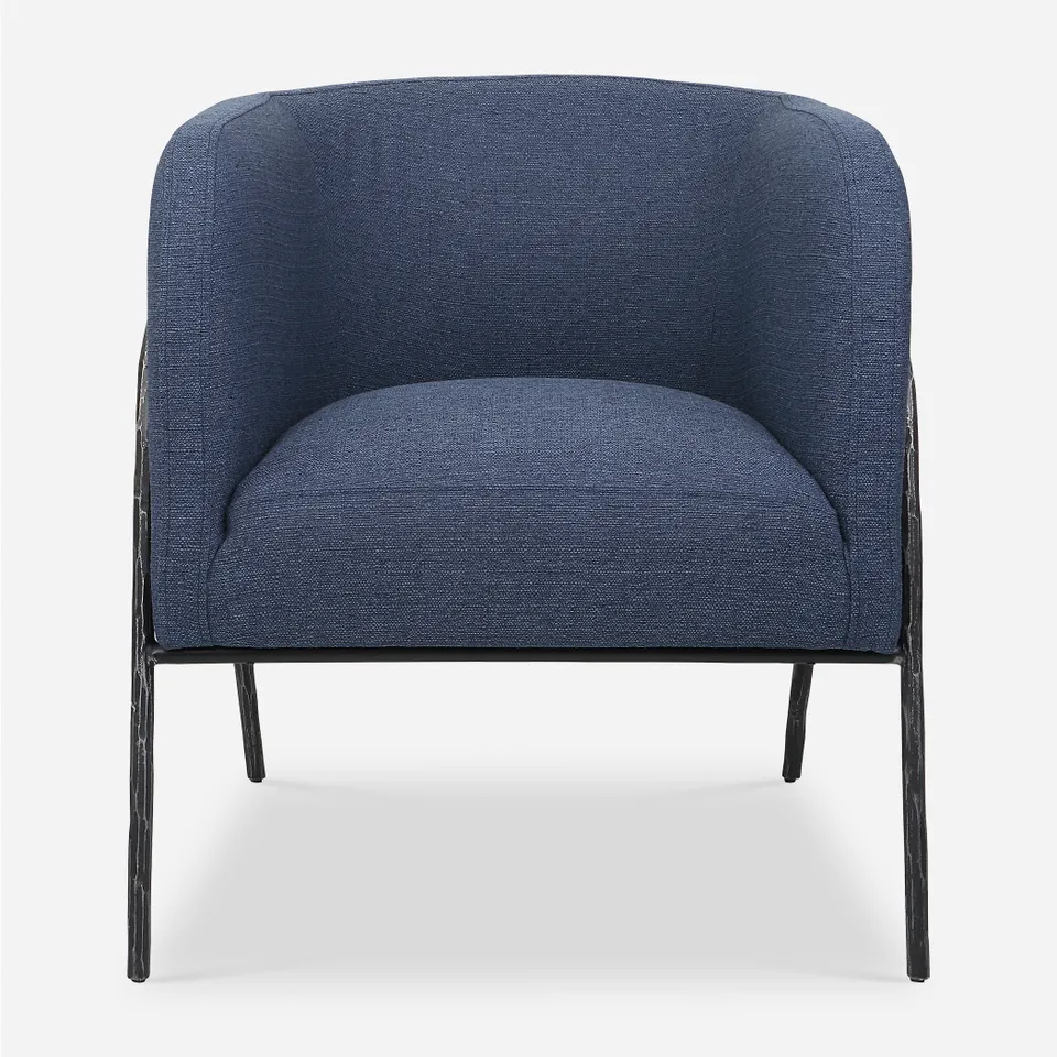 Jacobsen Denim Barrel Chair