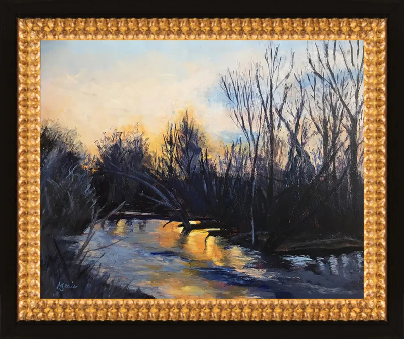Sunset on the River by Andrea Jeris for Artfully Walls