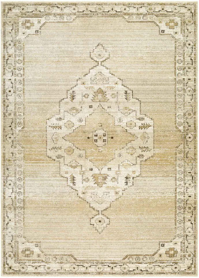 Fifth Avenue Beige Indoor 5' x 7'5" Machine Woven Rug