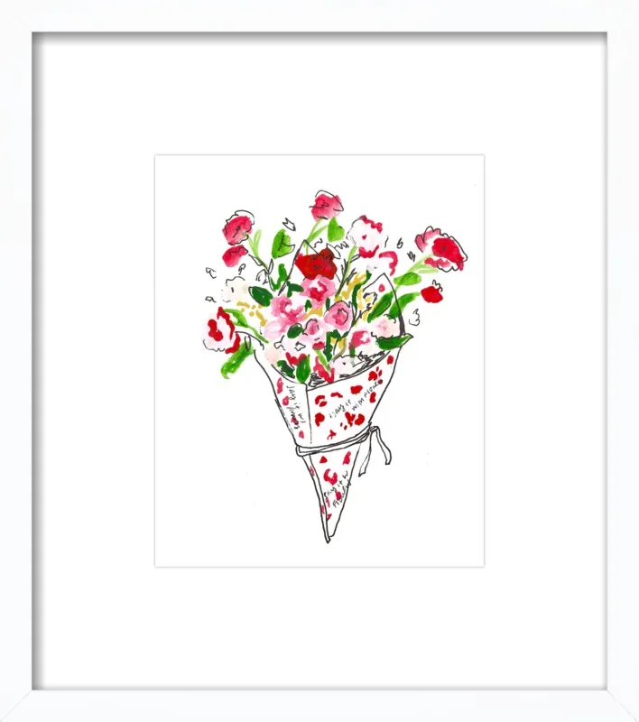 Bodega Flowers in Pink and Red by Larsen McDowell for Artfully Walls
