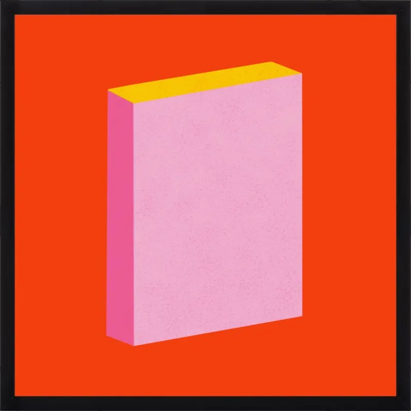 Color Books 3, Scarlet, Pink & Gold by Jessica Poundstone for Artfully Walls