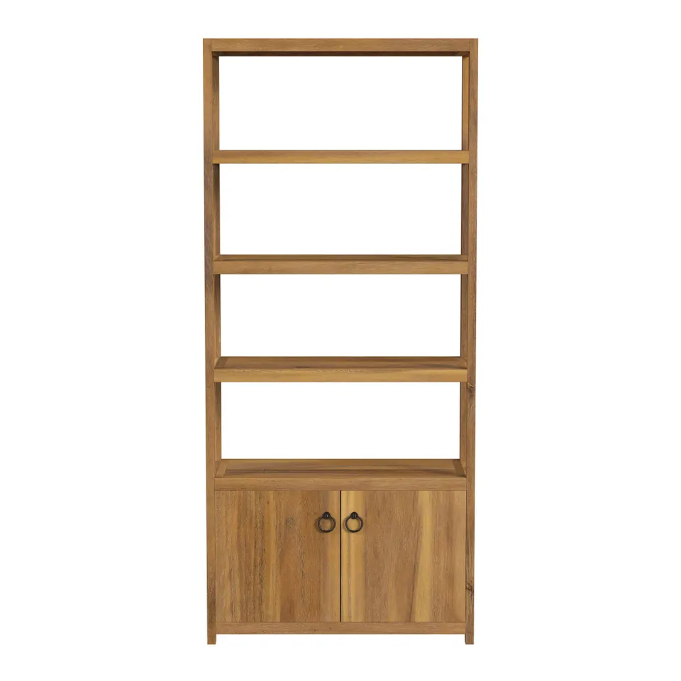 Lark Natural Etagere Bookcase