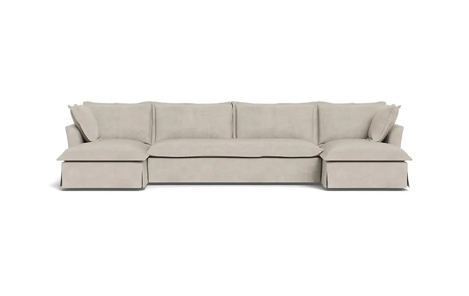 Skylar Slipcovered 3 Piece (4 Seat) U Chaise Sectional