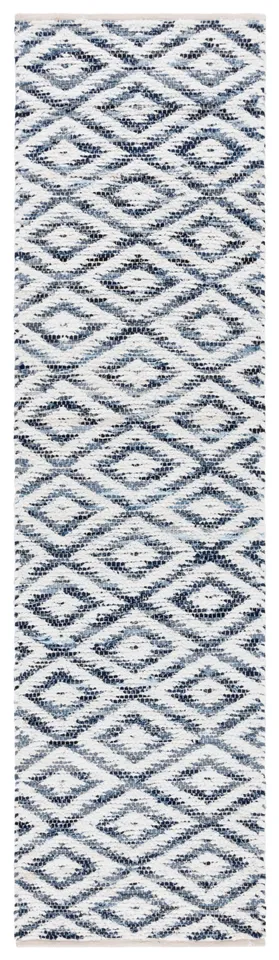 Safavieh Couture Natura Collection Hand Woven Area Rug, Navy / Ivory, 2'-3" x 8'